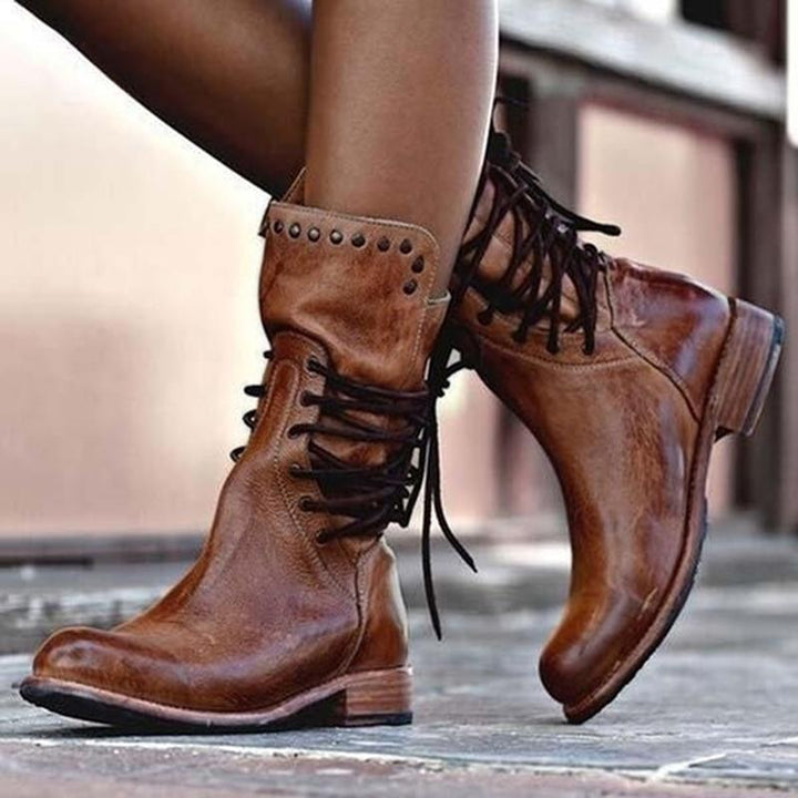 Victoria | Vintage Lace-Up Boots