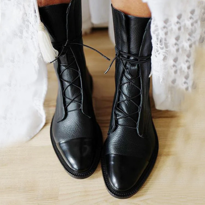 Victoria | Elegant Leather Heeled Boots