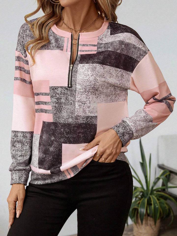 Anela - Retro Colourblock Sweatshirt