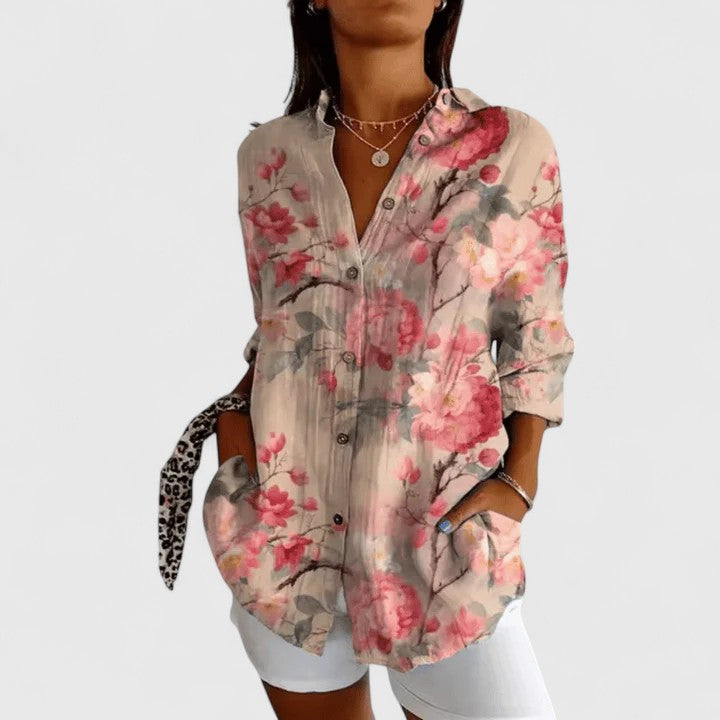 Victoria | Elegant Floral Blouse