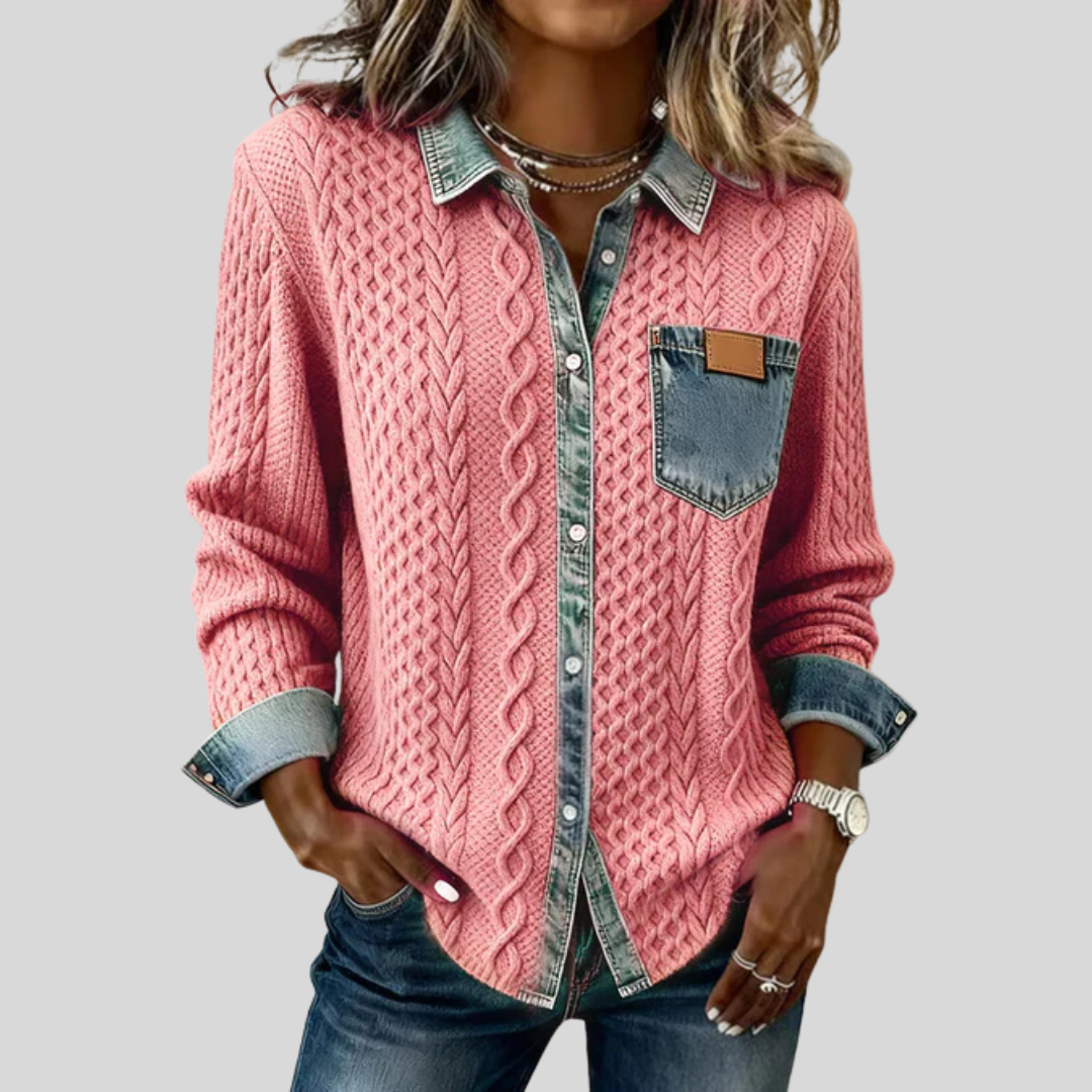 Josephine | Denim Patchwork Shirt