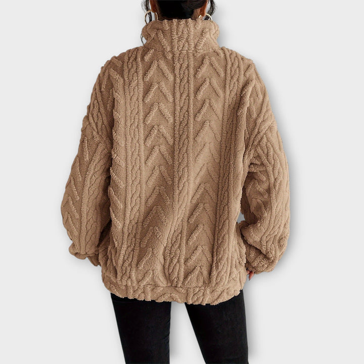 Claire™| Braided Zip-Up Pullover