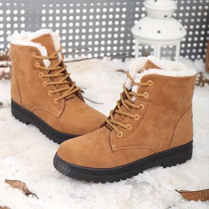 Victoria | Fur-Lined Lace-Up Boots