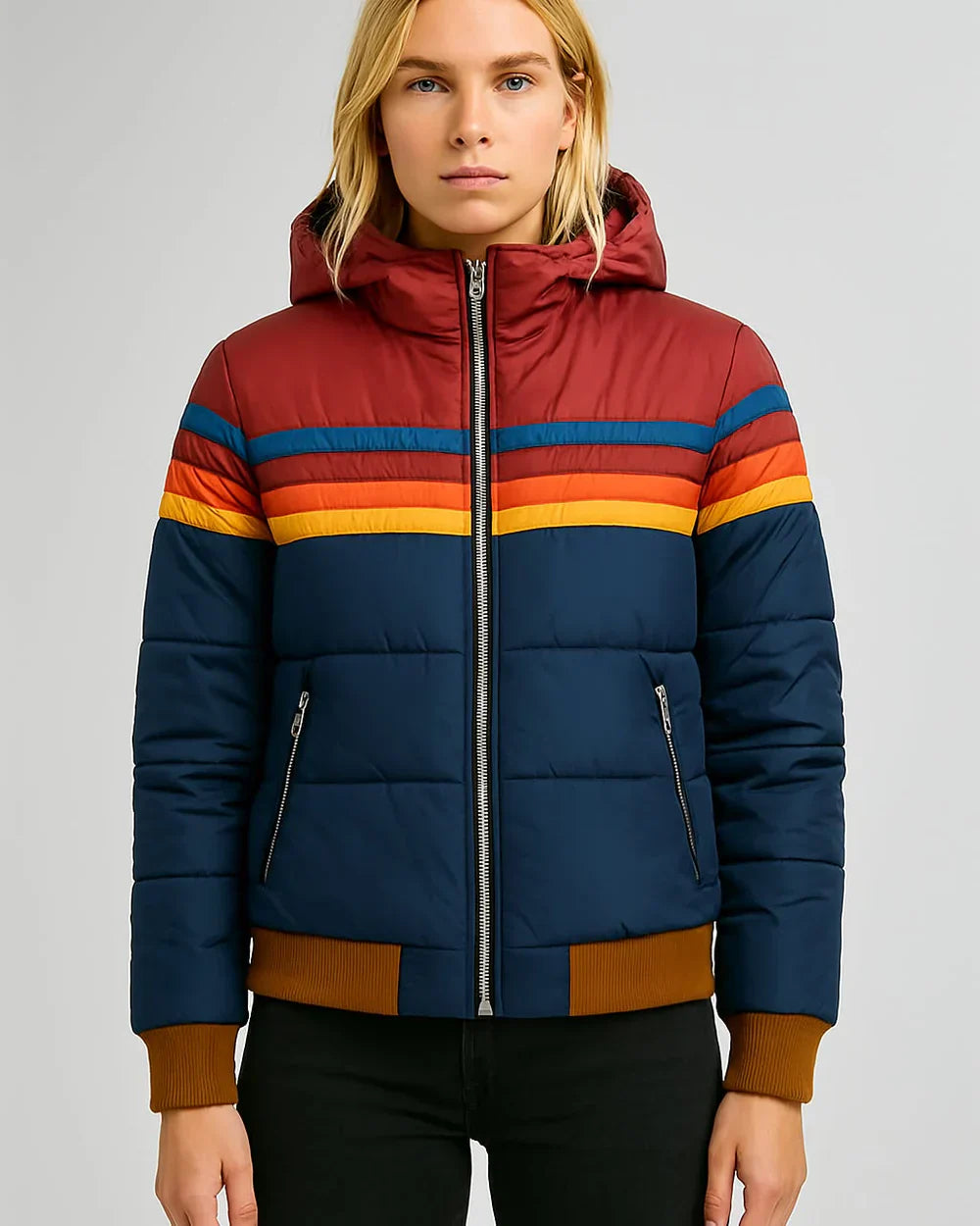 Monique - Cozy Color-Block Jacket