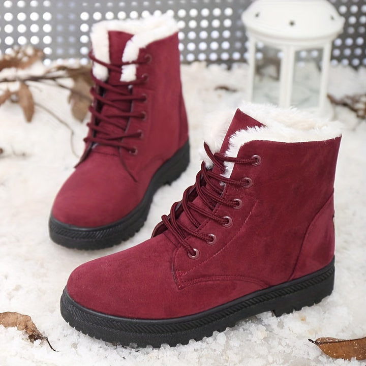 Victoria | Fur-Lined Lace-Up Boots