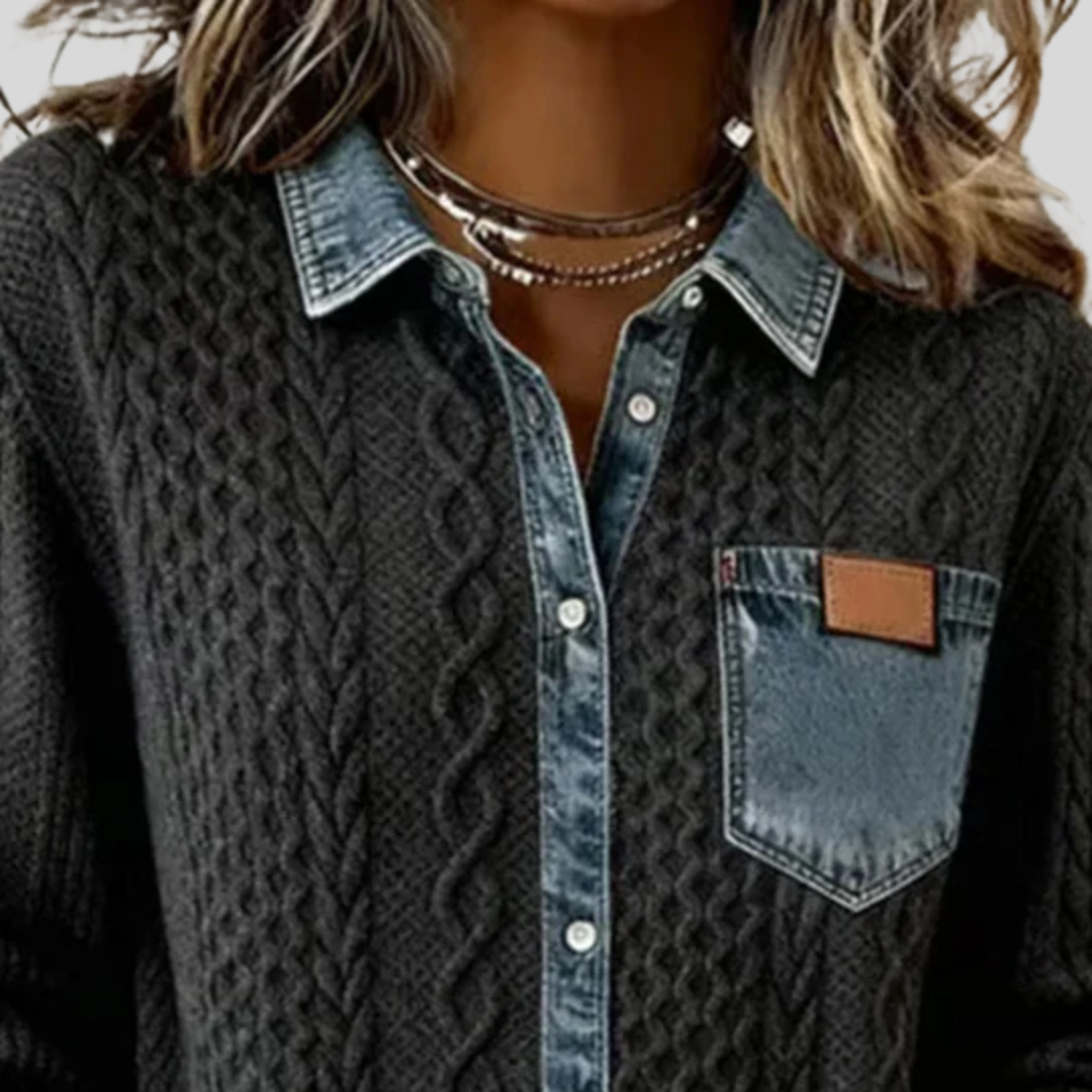 Josephine | Denim Patchwork Shirt