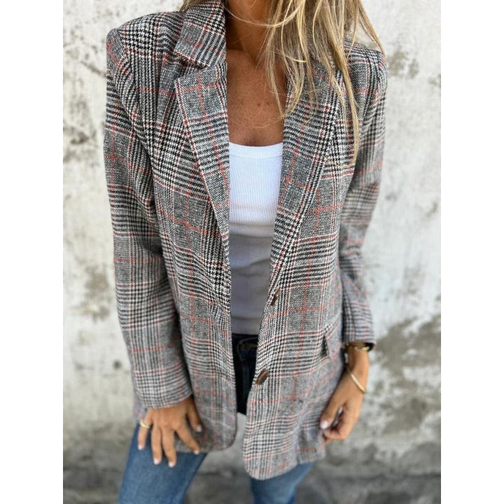 Fleur - Elegant Checkered Coat