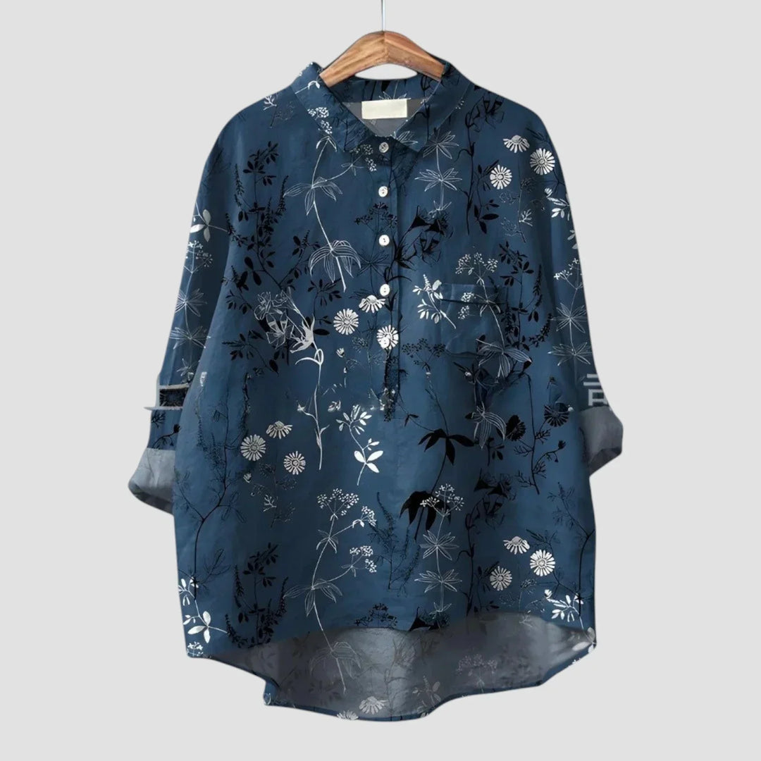 Frida - Artistic Dog Print Blouse