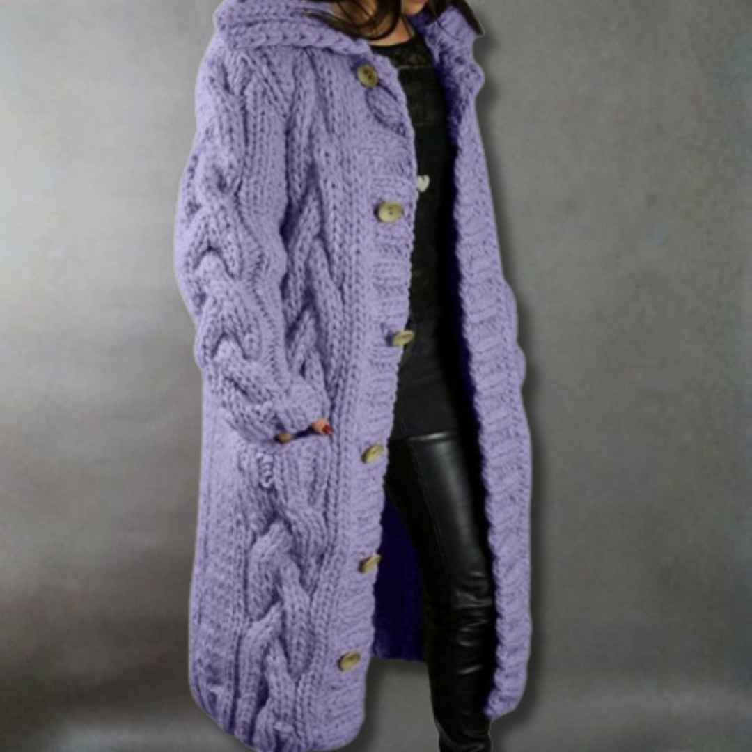Karina - Cozy Cable-Knit Coat