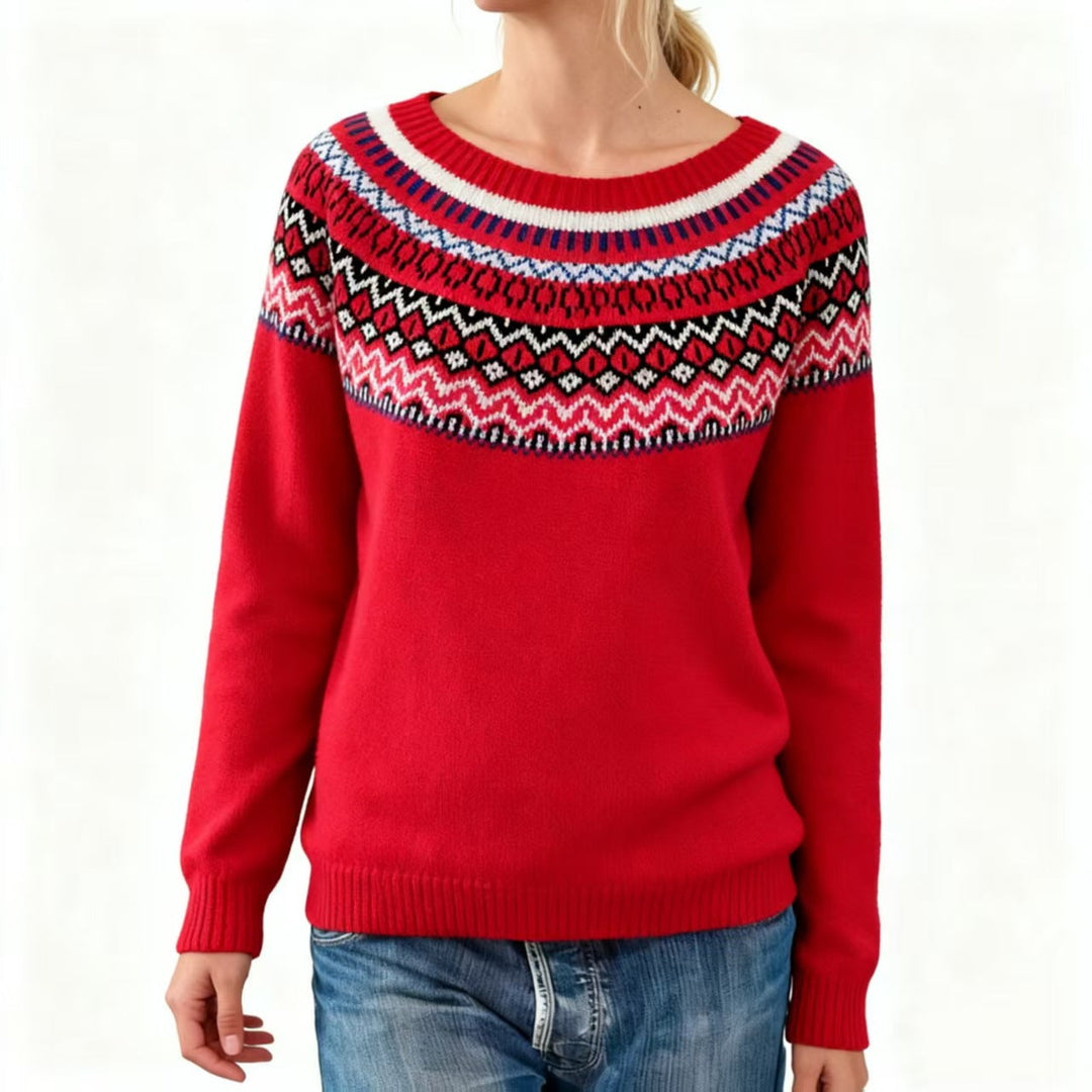 Claire™ | Winter Pattern Sweater
