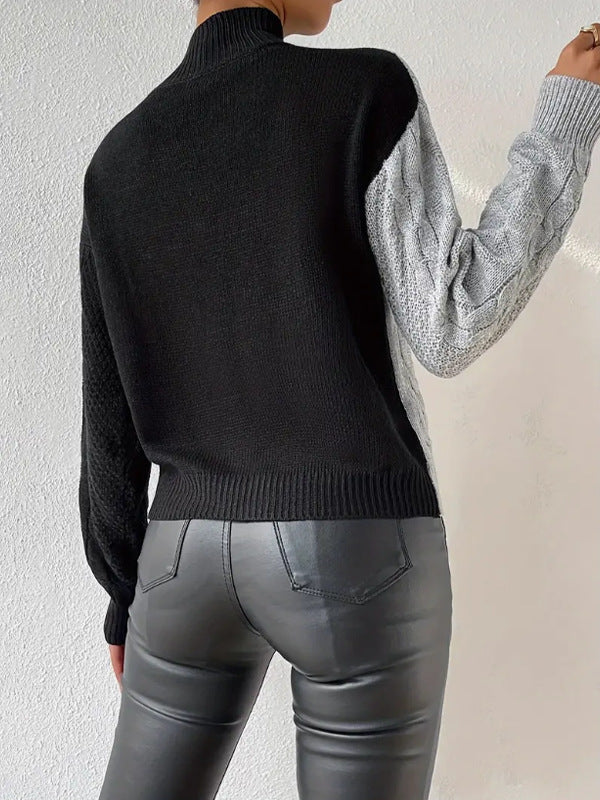 Claire™ | Contrast Cable Knit Sweater