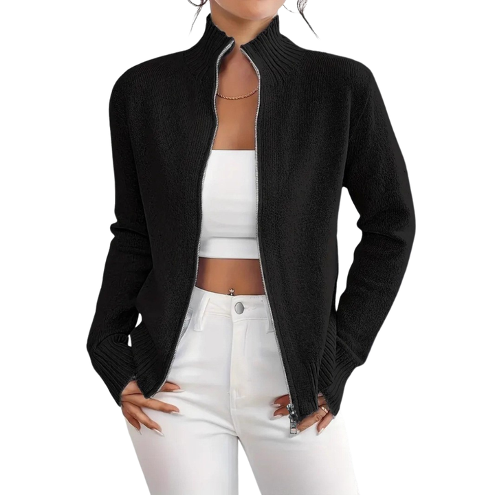 Claire™ | Celeste Zip-Up Knit Cardigan