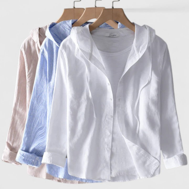 Victoria | Elegant Hooded Blouse