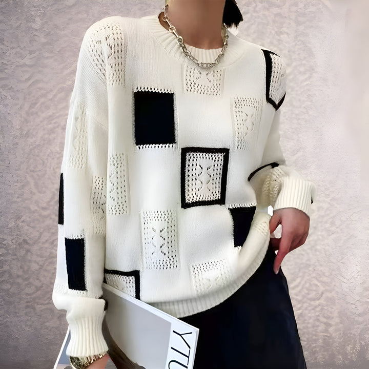 Claire™ | Women's Geometric Knitted Sweater