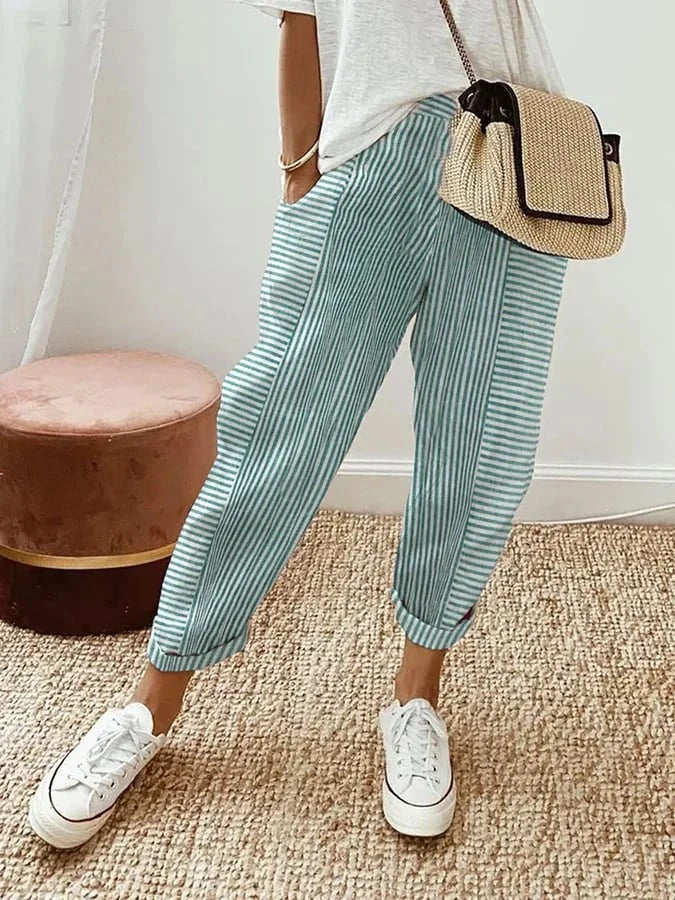 Lore - Comfortable Striped Trousers