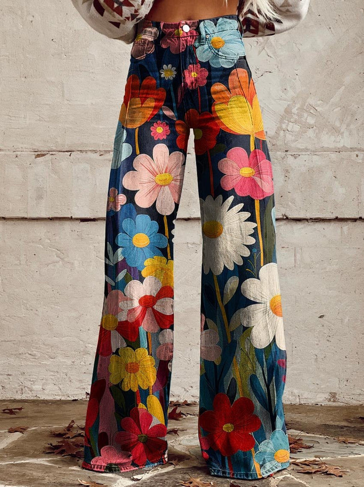 Marianne - Vibrant Wide Leg Pants