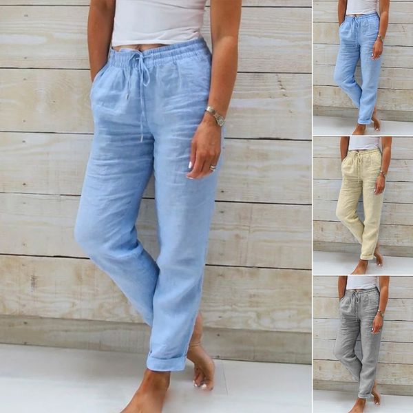 Monica - Luxurious Cotton-Linen Trousers